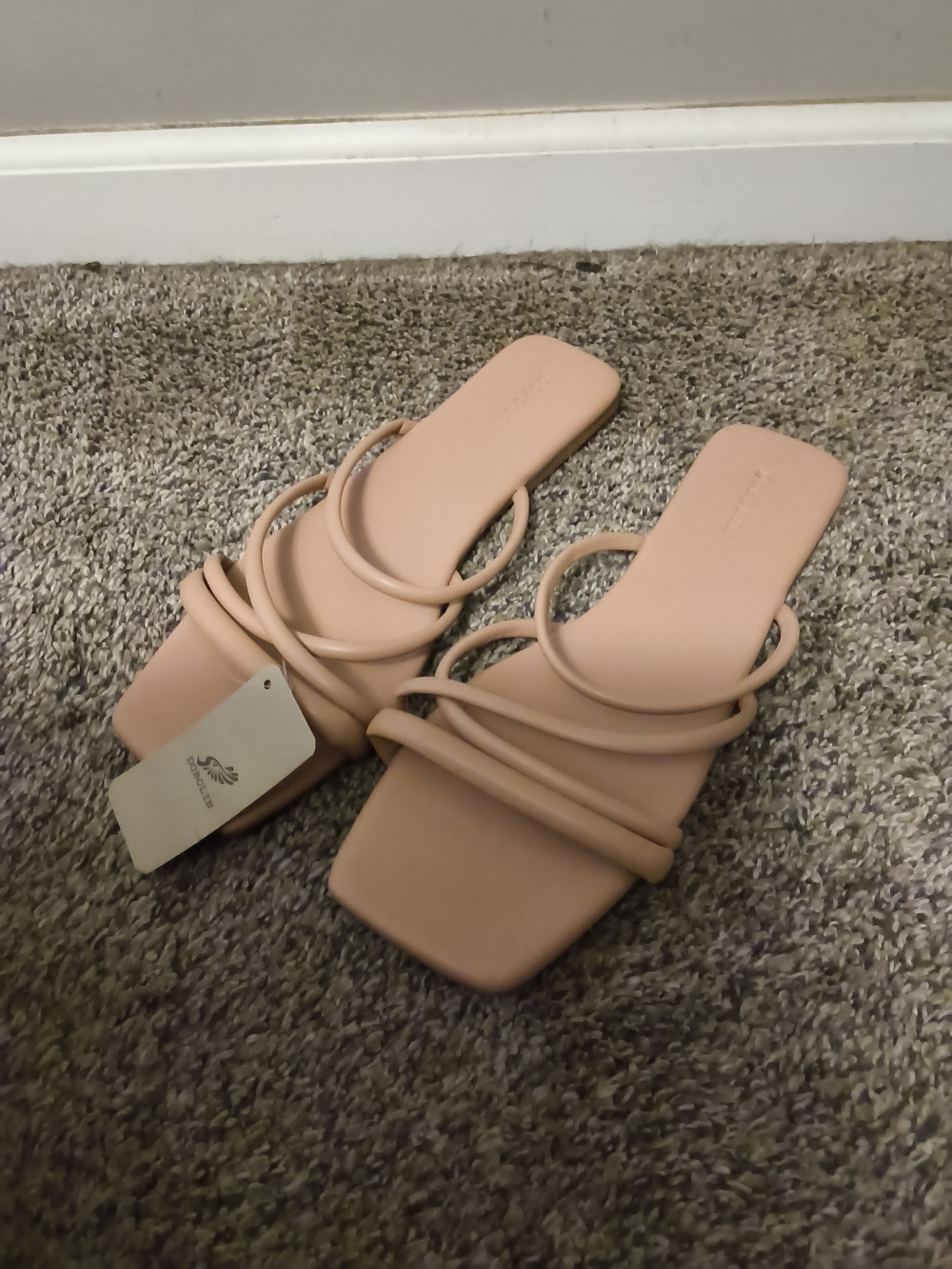 SENSO Blush Multi-Strap Square-Toe Slide Sandals